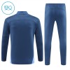 Manchester City Bambino Felpe da Allenamento 2024-25 Quarto-Zip Navy